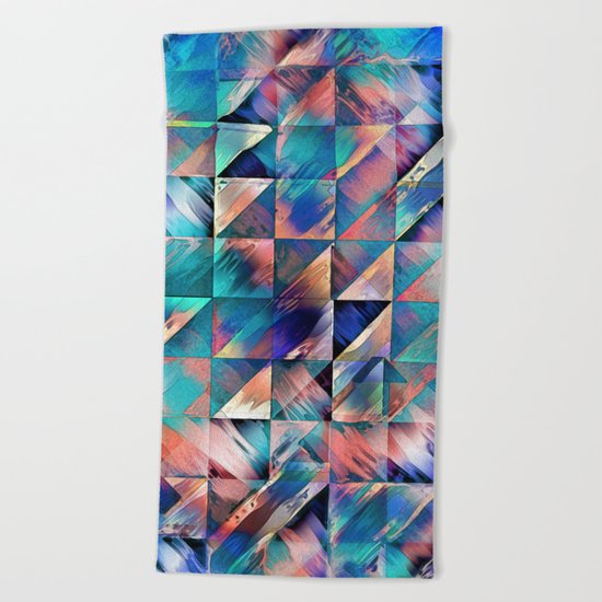 Textural Reflections of Turquoise Beach Towel