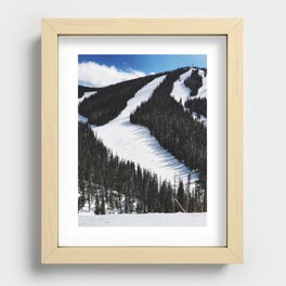 Tiny Skiers Recessed Framed Print