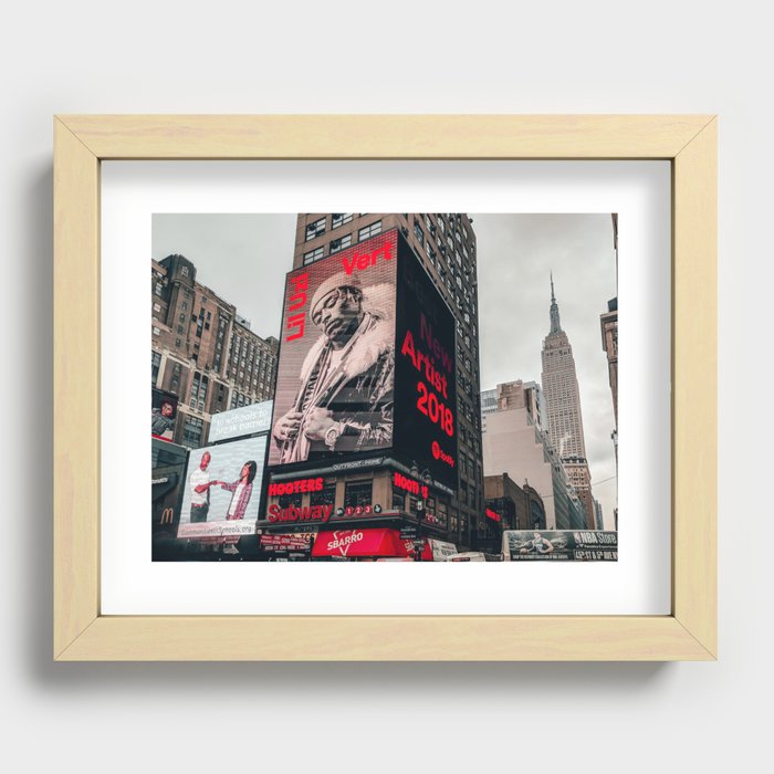 Uzi Times Square NYC 2018 Recessed Framed Print