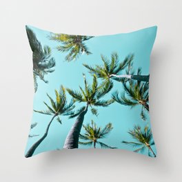 Kamaole Coconut Palms Hawaii Throw Pillow