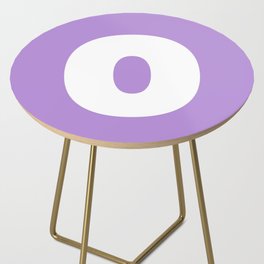 O (White & Lavender Letter) Side Table