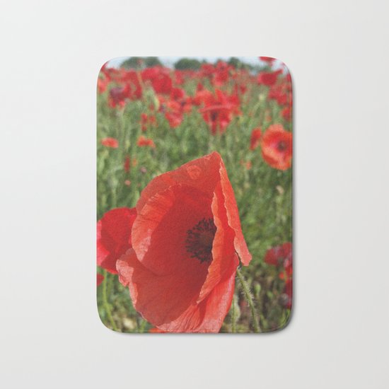 Poppy in a Field 3 Bath Mat