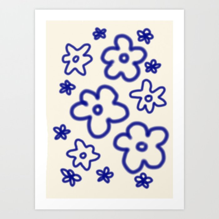 Spray Paint Flowers Art Print