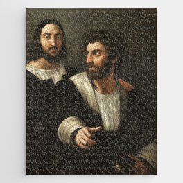 Portrait of the artist and his friend by Raffaello Sanzio  Jigsaw Puzzle