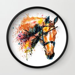 Colorful Horse Head Wall Clock