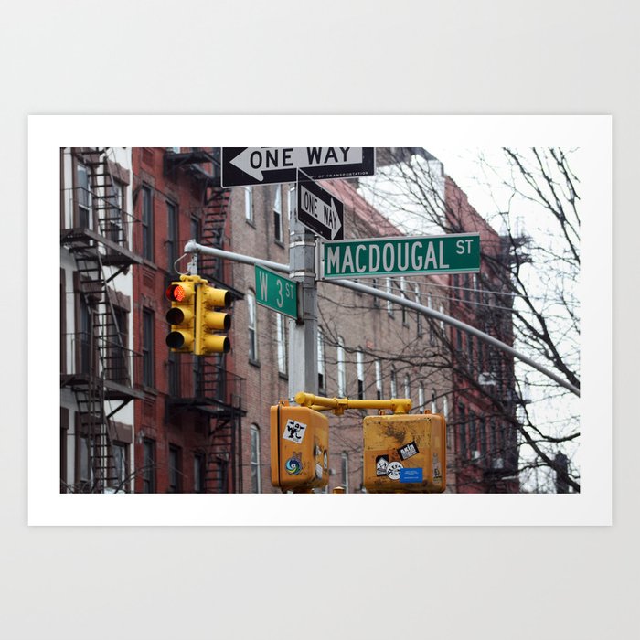 Between MacDougal & W 3rd Streets - NYC Art Print