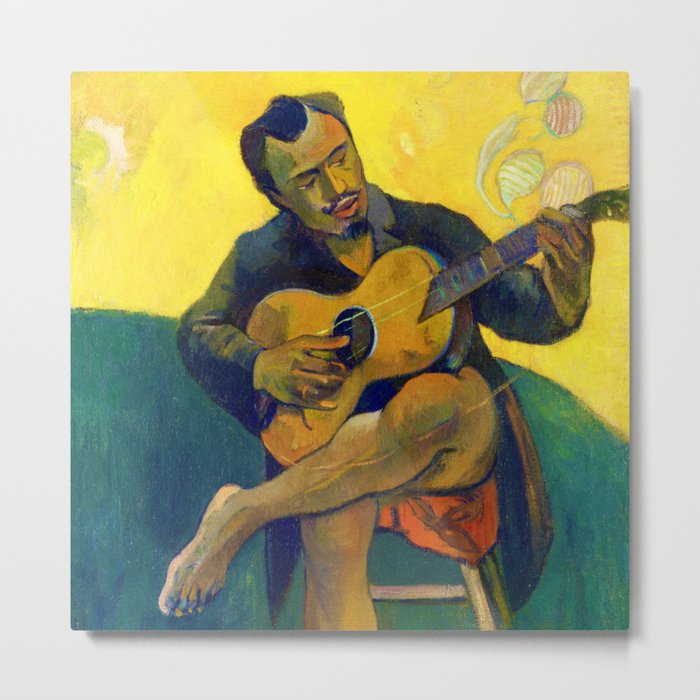 Paul Gauguin "The Guitar Player" Metal Print