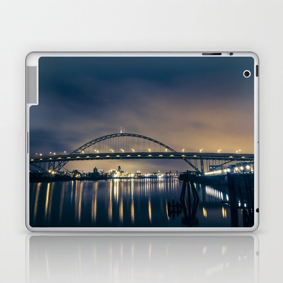 Fremont Bridge at Night Laptop & iPad Skin