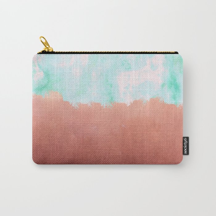 Sea Green + Copper #society6 #decor #buyart Carry-All Pouch