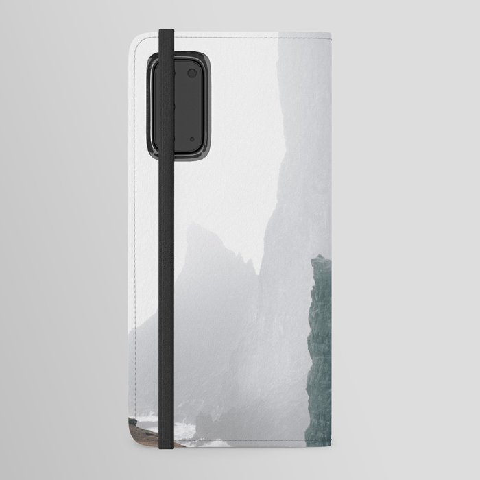 Dramatic Cliffs of Drangarnik and Tindhólmur | Faroe Island  Android Wallet Case