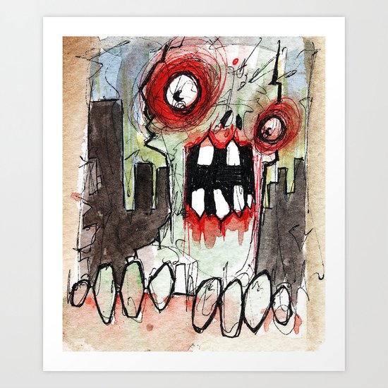 zombie surprise Art Print