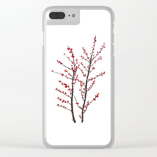 red beans branch Clear iPhone Case