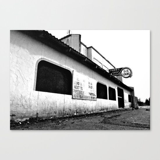Empty pawn shop Canvas Print