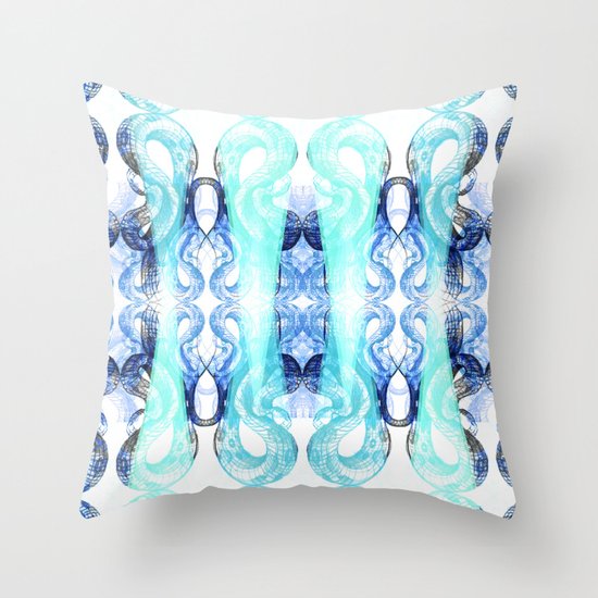 Serpentine Delft Throw Pillow