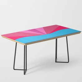 Cover III - Colorful Sunset Retro Abstract Geometric Minimalistic Design Pattern Coffee Table