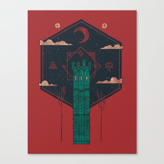 The Crimson Tower Canvas Print