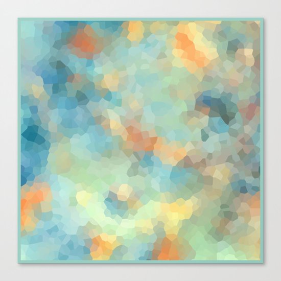 Colored crystals . "Sunbeams" . Canvas Print