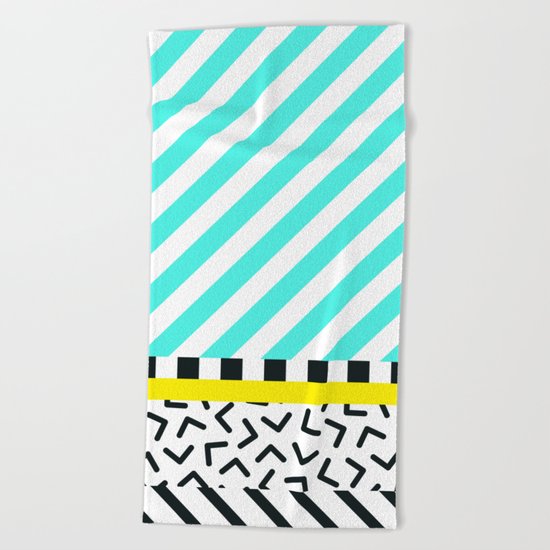 Memphis pattern 82 Beach Towel