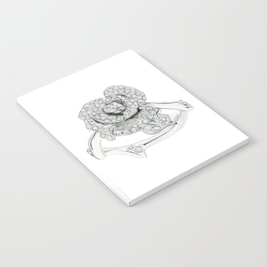 Silver Rose Ring Notebook