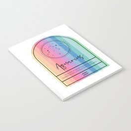 Aquarius Zodiac | Rainbow Stripe Notebook