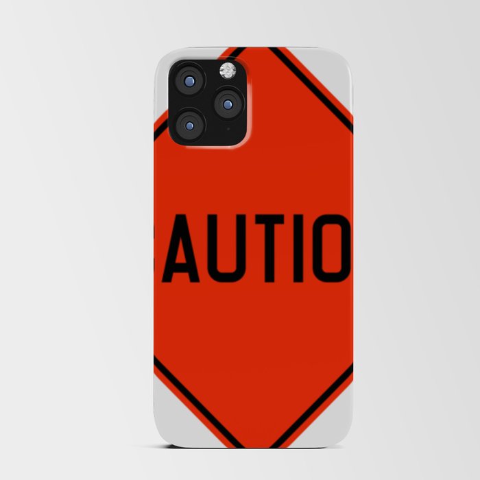 Red Sign Caution Singapore iPhone Card Case