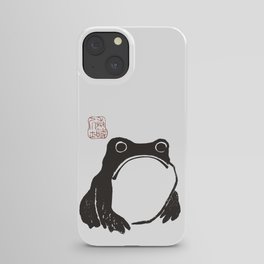 Matsumoto Hoji Japanese Grumpy Frog Art Print iPhone Case