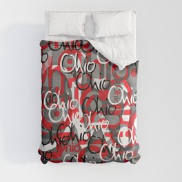 Ohio Scarlett & Gray Day Comforter