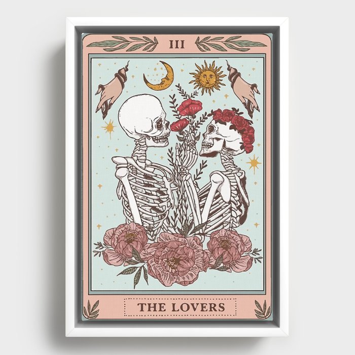 the lovers Framed Canvas