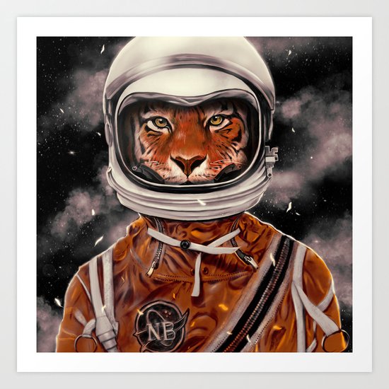 Tiger Astronaut Art Print