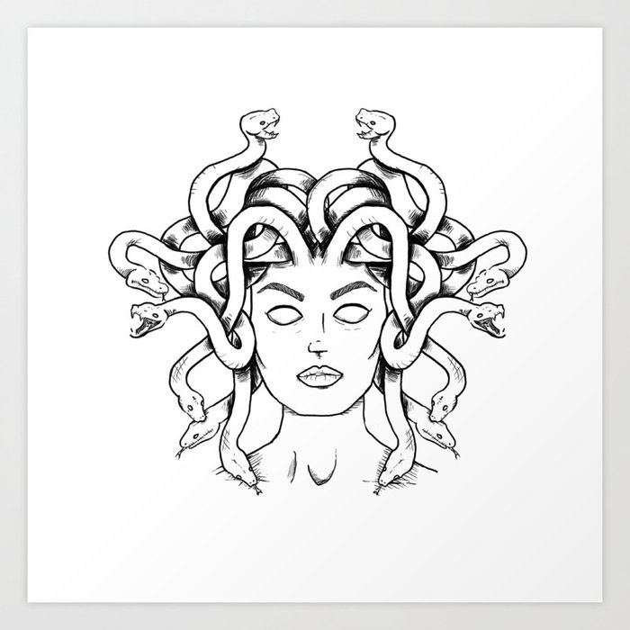 Medusa sketch Art Print by Kill Squad ® | Society6