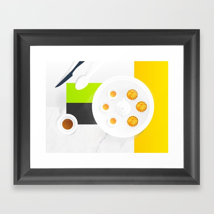mooncake and tea Framed Art Print