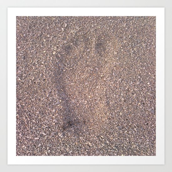 trace in the sand Art Print