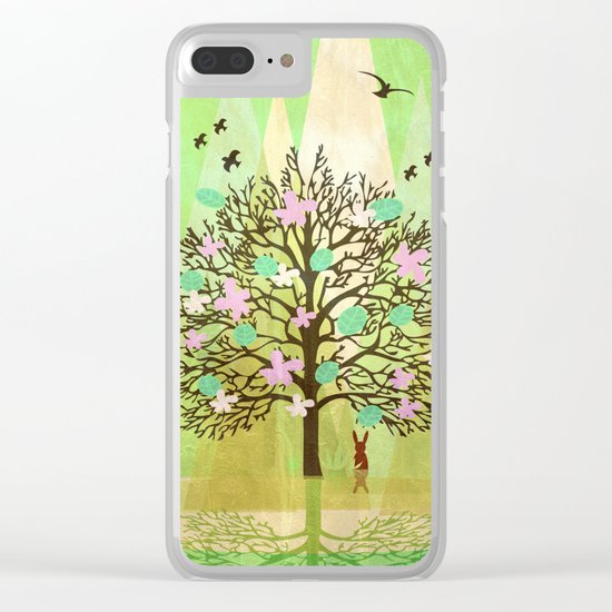 Spring Tree Clear iPhone Case