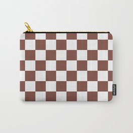 Checkered (Brown & White Pattern) Carry-All Pouch