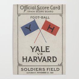 Harvard Yale Game 1925 Poster