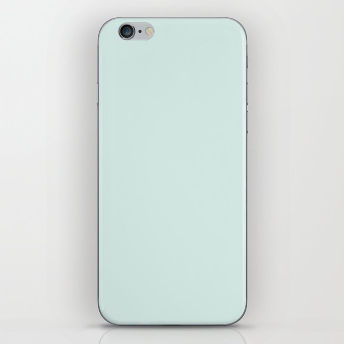 Light Aqua Green Gray Solid Color Pantone Hint of Mint 11-4805TCX Shades of Blue-green Hues iPhone Skin