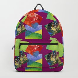 Painted Squares Jiggle - Plum Backpack