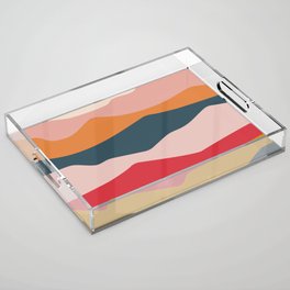 Abstract Landscape spring Acrylic Tray