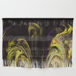 Psychedelic Yellow Tones Abstract Artwork Wall Hanging
