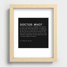 Doctor Who? Recessed Framed Print