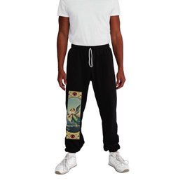 The Guardian Angel in flight over twilight in the city bejeweled portrait painting Sweatpants
