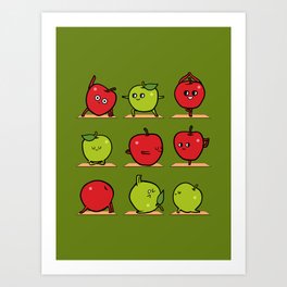 Apple Yoga Art Print