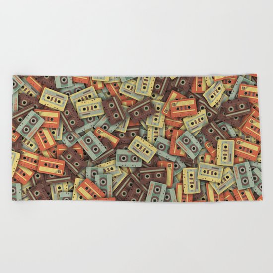 Audio cassettes Beach Towel