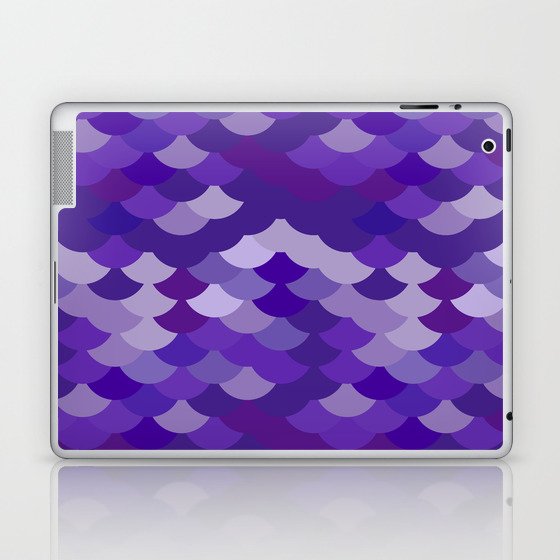 Ultra Violet Wave Abstract Simple Background With Japanese Seigaiha Circle Pattern Laptop Ipad Skin By Ekaterinap