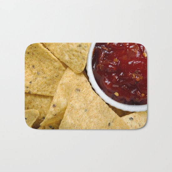 Nachos and Chilli Dip Overhead Bath Mat