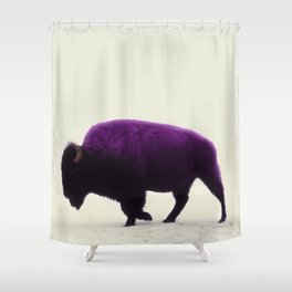 Purple Buffalo Shower Curtain