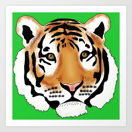 Pop Art Tiger Art Print