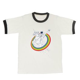 Astronaut riding a unicorn T Shirt | Red, Pop Art, Colors, Blue, Astronaut, Ride, Watercolor, Comic, Cartoon, Graphite 