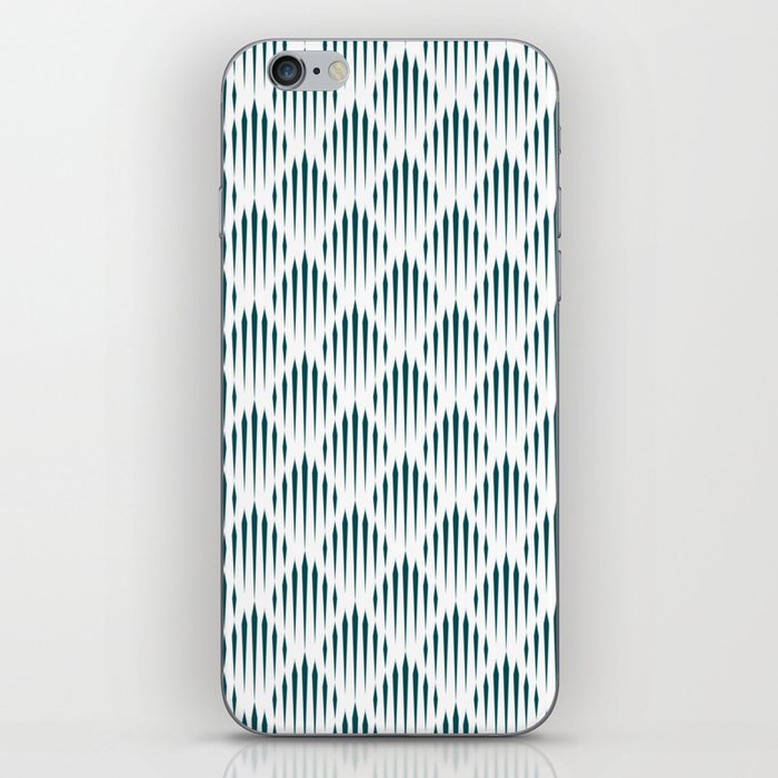 Teal Blue Abstract Pattern iPhone Skin