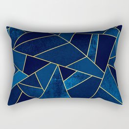 Blue stone with yellow lines Rectangular Pillow